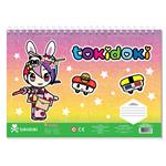 PAINTING BLOCK 23X33CM 40SH STICKERS-STENCIL-2 COLORING PG  2DESIGNS TOKIDOKI