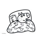 PAINTING BLOCK PEPPA PIG23X33 40SH  STICKERS-STENCIL-2 COLORING PG  2DESIGNS