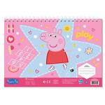PAINTING BLOCK 23X33CM 40SH  STICKERS-STENCIL-2 COLORING PG  2DESIGNS PEPPA PIG