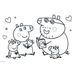 PAINTING BLOCK 23X33CM 40SH  STICKERS-STENCIL-2 COLORING PG  2DESIGNS PEPPA PIG