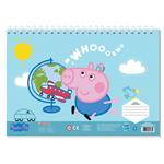 PAINTING BLOCK 23X33CM 40SH STICKERS-STENCIL-2 COLORING PG  2DESIGNS GEORGE PIG