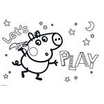 PAINTING BLOCK 23X33CM 40SH STICKERS-STENCIL-2 COLORING PG  2DESIGNS GEORGE PIG