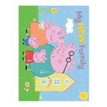 COLORING PUZZLE 4 IN 1 WITH COLORING PENCILS PEPPA PIG