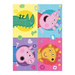 COLORING PUZZLE 4 IN 1 WITH COLORING PENCILS PEPPA PIG