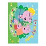 COLORING PUZZLE 4 IN 1 WITH COLORING PENCILS PEPPA PIG