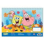 PAINTING BLOCK 23X33CM 40SH  STICKERS-STENCIL-2 COLORING PG  2DESIGNS SPONGEBOB