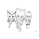 PAINTING BLOCK PJ MASKS 23X33 40SH  STICKERS-STENCIL-2 COLORING PG  2DESIGNS