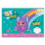 PAINTING BLOCK 23X33CM 40SH  STICKERS-STENCIL-2 COLORING PG  2DESIGNS FURBY