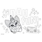 PAINTING BLOCK 23X33CM 40SH  STICKERS-STENCIL-2 COLORING PG  2DESIGNS FURBY