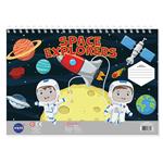 PAINTING BLOCK NASA 23X33 40SH STICKERS-STENCIL-2 COLORING PG  2DESIGNS.