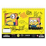 PAINTING BLOCK 23X33CM 40SH  STICKERS-STENCIL-2 COLORING PG  2DESIGNS MINIONS