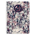 SPIRAL NOTEBOOK A4 2SUBS 60SH AVENGERS 2DESIGNS