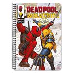 SPIRAL NOTEBOOK 17X25 2SUBS 60SH  DEADPOOL-WOLVERIN 2DESIGNS