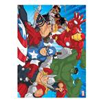 COLORING PUZZLE 4 IN 1 WITH COLORING PENCILS MARVEL