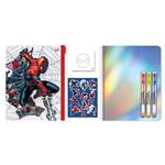 NOTEBOOK SPIRAL A5 IN PVC ZIP POUCH SPIDERMAN