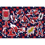 PAINTING BLOCK SPIDER-MAN 23X33 40SH STICKERS-STENCIL-2 COLORING PG with 2DESIGNS.