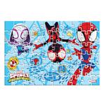 PUZZLE 60PCS 2IN1 IN METALLIC BALL 35,5X24CM SPIDEY