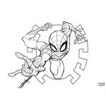PAINTING BLOCK 23X33CM 40SH  STICKERS-STENCIL-2 COLORING PG  2DESIGNS SPIDERMAN