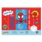 PAINTING BLOCK 23X33CM 40SH  STICKERS-STENCIL-2 COLORING PG  2DESIGNS SPIDEY
