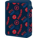 DOUBLE DECKER PENCIL CASE FILLED 15X5X21CM SPIDERMAN NYC HEROS