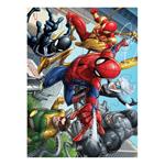 COLORING PUZZLE 4 IN 1 WITH COLORING PENCILS SPIDERMAN