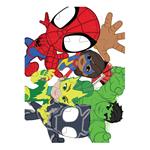 COLORING PUZZLE 4 IN 1 WITH COLORING PENCILS SPIDEY