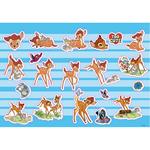 PAINTING BLOCK BAMBI 23X33 40SH  STICKERS-STENCIL-2 COLORING PG  2DESIGNS