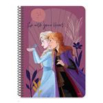 SPIRAL NOTEBOOK 17X25 2SUBS 60SH FROZEN 2DESIGNS.