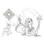 PAINTING BLOCK WISH 23X33 40SH  STICKERS-STENCIL-2 COLORING PG  2DESIGNS.