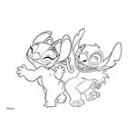 PAINTING BLOCK DISNEY STITCH 23X33 40SH  STICKERS-STENCIL-2 COLOR PG  2DESIGNS 1