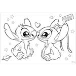 PAINTING BLOCK 23X33CM 40SH  STICKERS-STENCIL-2 COLORING PG  2DESIGNS LILO & STITCH 1
