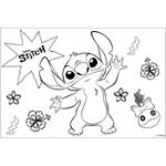 PAINTING BLOCK 23X33CM 40SH  STICKERS-STENCIL-2 COLORING PG  2DESIGNS LILO & STITCH 1