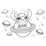 PAINTING BLOCK 23X33CM 40SH  STICKERS-STENCIL-2 COLORING PG  2DESIGNS LILO & STITCH 2