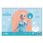 PAINTING BLOCK 23X33CM 40SH  STICKERS-STENCIL-2 COLORING PG  2DESIGNS FROZEN 1