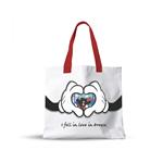SHOPPING BAG 39X32X11CM & COSMETIC BAG SET I FELL IN LOVE IN GREECE MICKEY