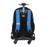 ΤΣΑΝΤΑ ΠΛΑΤΗΣ ΤΡΟΛΛΕΥ 31X24X45 3ΘΗΚΕΣ ΜΟΝΟ ΧΕΡΟΥΛΙ & 4 ΡΟΔΕΣ ΜΠΛΕ STITCH