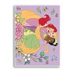 COLORING PUZZLE 4 IN 1 WITH COLORING PENCILS DISNEY PRINCESS
