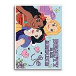 COLORING PUZZLE 4 IN 1 WITH COLORING PENCILS DISNEY PRINCESS