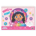 PAINTING BLOCK 23X33CM 40SH STICKERS-STENCIL-2 COLORING PG  2DESIGNS GABBYS DOLLHOUSE