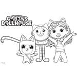 PAINTING BLOCK 23X33CM 40SH STICKERS-STENCIL-2 COLORING PG  2DESIGNS GABBYS DOLLHOUSE