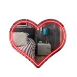 MIRROR NEON LIGHT HEART RED 33X28 MOOD