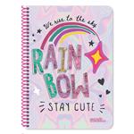 SPIRAL NOTEBOOK A4 4S 120SH MUST RAINBOW POWER