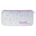 School Pencil Case Flat Silicon Must Focus Confetti 4 Colors