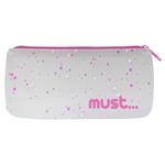 School Pencil Case Flat Silicon Must Focus Confetti 4 Colors