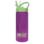 WATER CANTEEN 500ML PS WITH STRAW 6,5X21,5 MUST 4COLORS