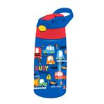 VACUUM FLASK 400ML STAINLESS STEEL WITH STRAW 7,5X18,7CM MUST 4DESIGNS