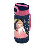 WATER BOTTLE PP 500ML 4DESIGNS MUST WITH STRAW 7X17,5CM