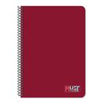 SPIRAL NOTEBOOKS 17Χ25 3SUBS 90SH MONOCHROME MUST 4COLORS