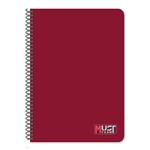 SPIRAL NOTEBOOKS A4 2SUBS 60SH MONOCHROME MUST 4COLORS