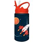 WATER CANTEEN ALUMINIUM  500ML WITH STRAW 7X21,5CM 4DES MUST TEAM